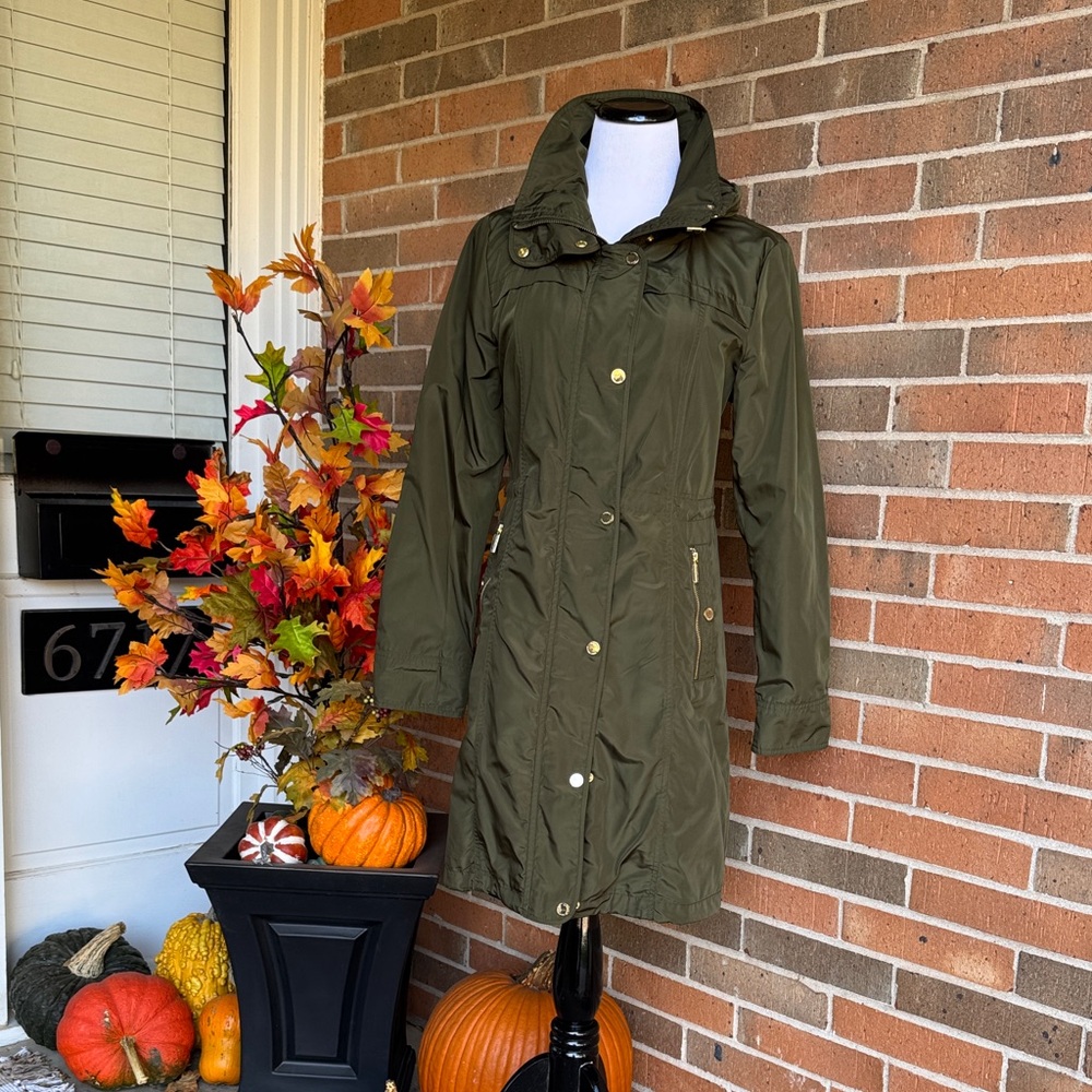 Michael Kors Dark Green Trench Coat